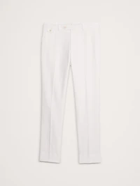 Slim Italian Cotton-Linen Dress Pant