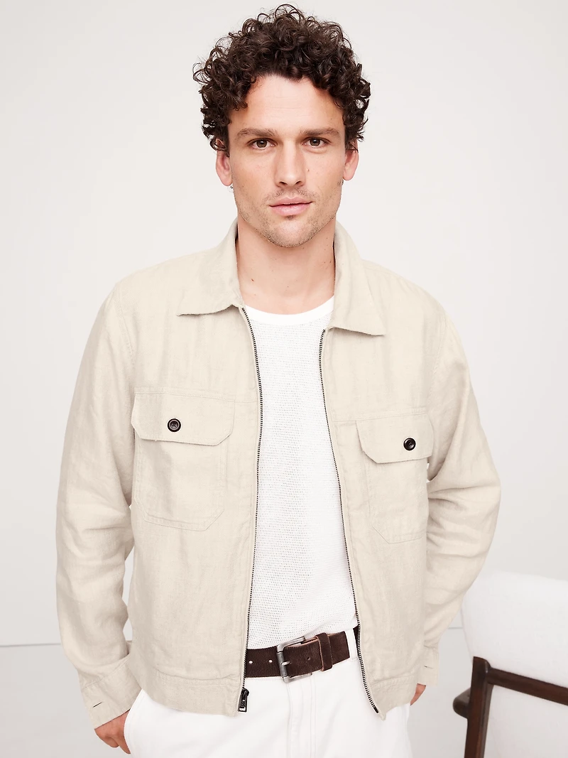 Linen-Cotton Mechanic's  Jacket