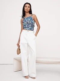 Linen Open-Back Tank