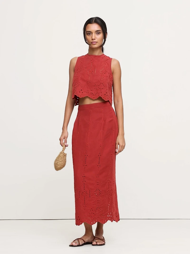 Tencel™-Linen Eyelet Tank