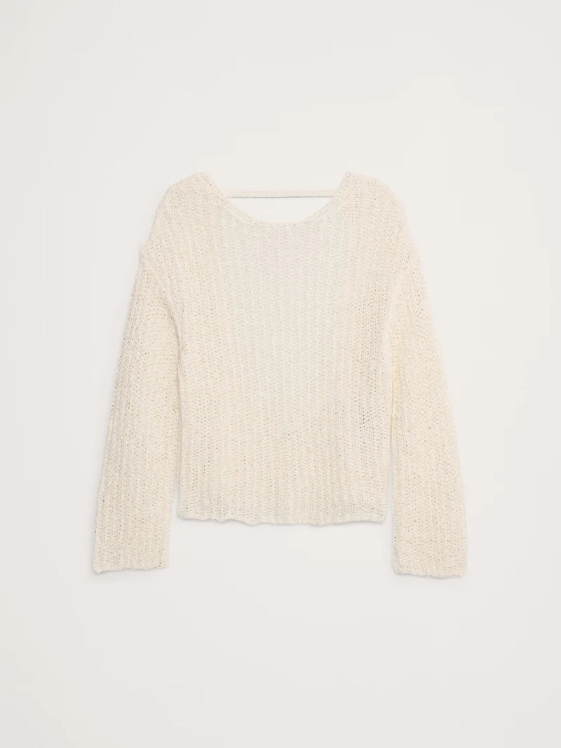 Oversized Scoop-Back Sweater