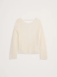 Oversized Scoop-Back Sweater