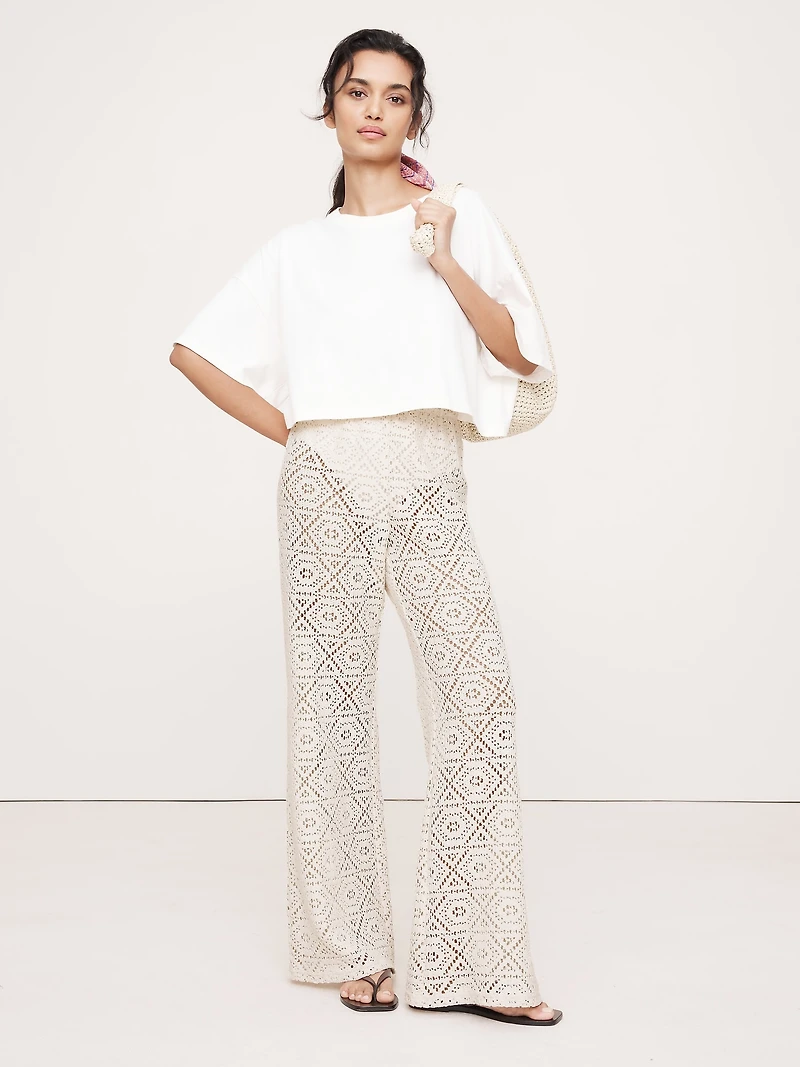 Flared Italian Lace Beach Pant