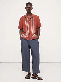 Embroidered Tencel™-Linen Resort Shirt