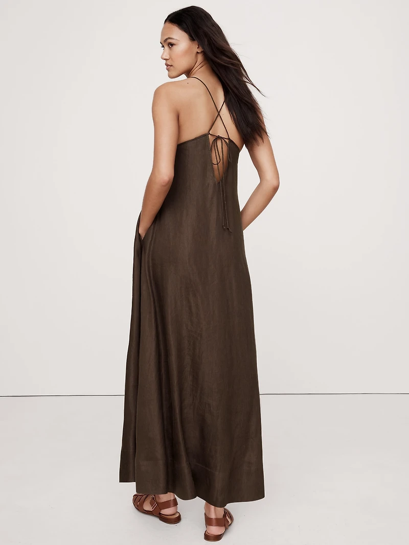 Viscose-Linen Maxi Dress