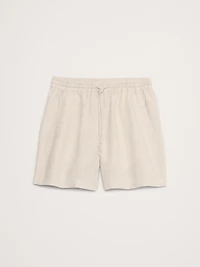 Linen Pull-On 4" Short