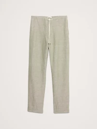 Relaxed Linen-Cotton Pull-On Beach Pant