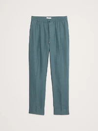 Straight Linen Pull-On Pant