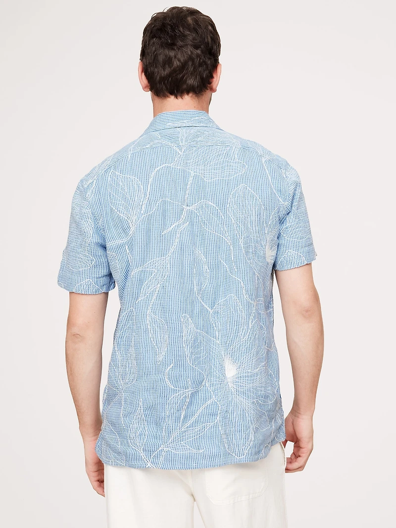 Standard-Fit Embroidered Resort Shirt