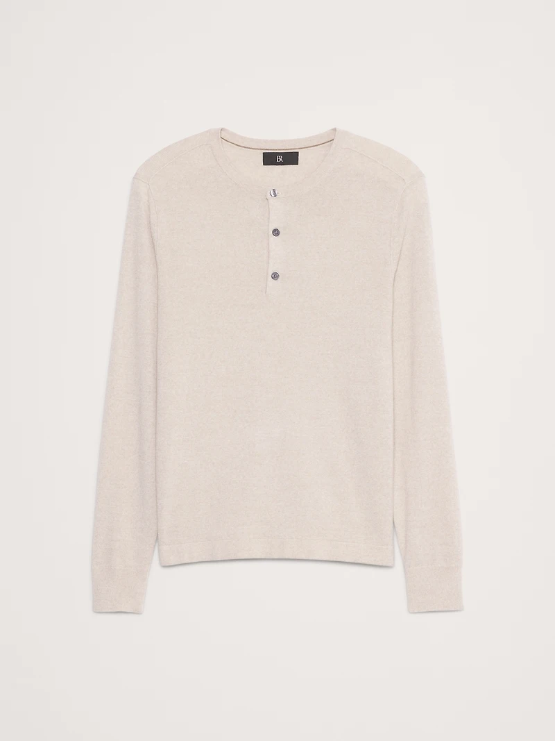 Merino Wool Henley Sweater