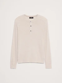 Merino Wool Henley Sweater