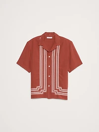 Embroidered Tencel™-Linen Resort Shirt
