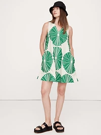 Cotton Poplin Swing Mini Dress