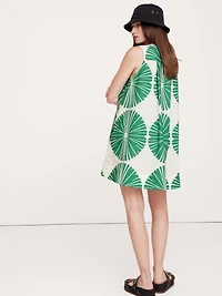 Cotton Poplin Swing Mini Dress