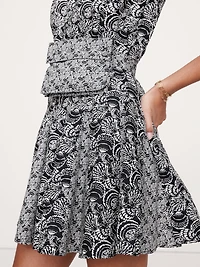 Cotton Poplin Mini Dress with Belt Bag