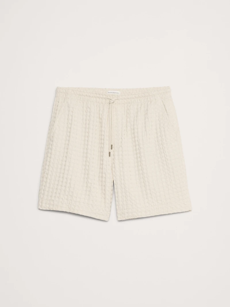 7" Waffle Cotton Pull-On Short