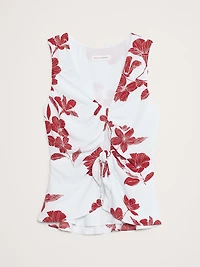 Georgette Tie-Front Top