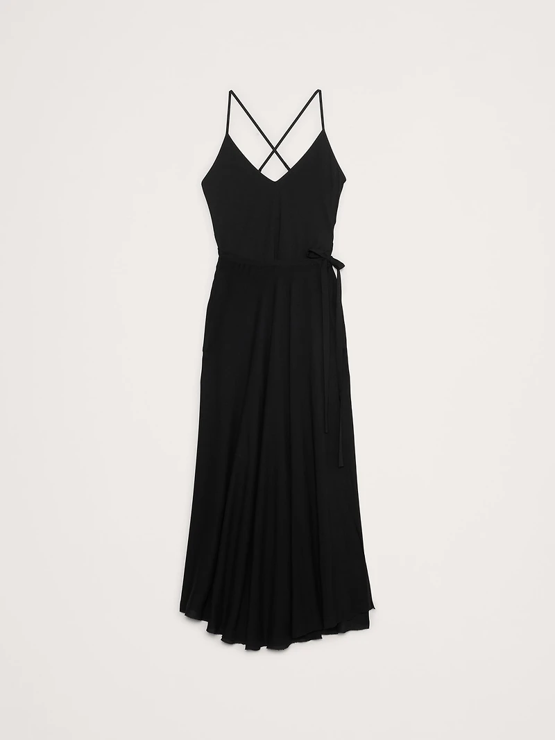 Cross-Back Jersey Maxi Dress