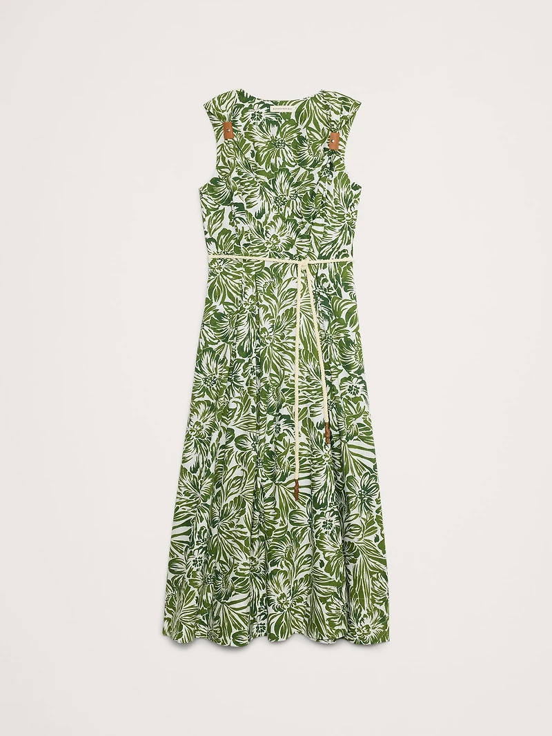 Cotton Poplin Wrap Maxi Dress