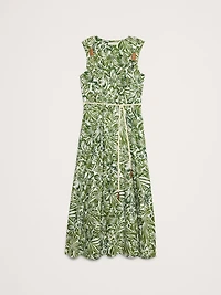 Cotton Poplin Wrap Maxi Dress