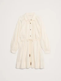 Cotton Poplin Mini Shirtdress