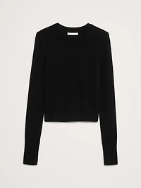 Cotton-Silk Crew-Neck Sweater