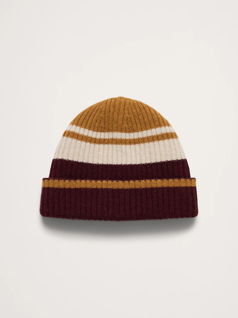 Striped Italian Wool-Blend Beanie