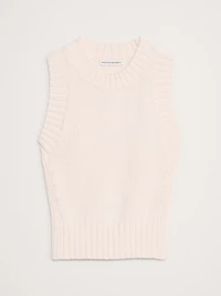 COTTON-SILK CROPPED SWEATER TANK