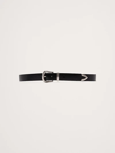EMBOSSED LEATHER WESTERN BELT