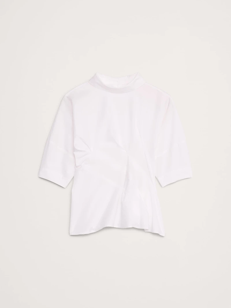 Cotton Poplin Twisted Top