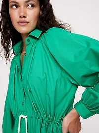 Cotton Poplin Midi Shirtdress