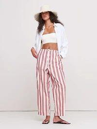 Cotton Poplin Pull-On Pant