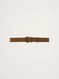 Leather Belt with Covered Roller Buckle