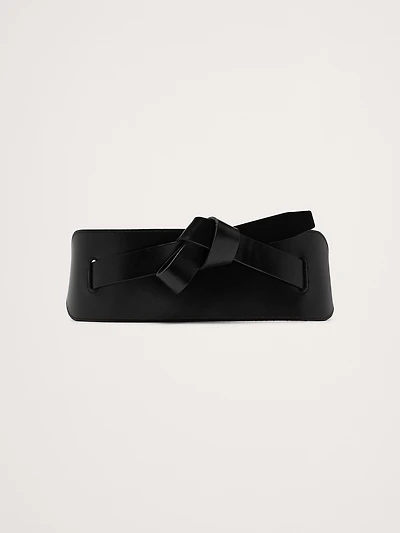 Knotted Leather Corset Belt