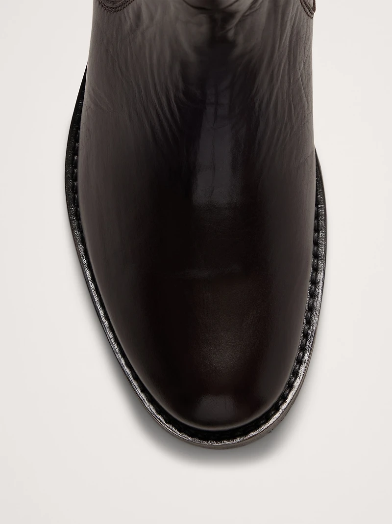 Leather Double-Zip Boot