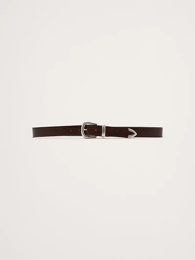 EMBOSSED LEATHER WESTERN BELT