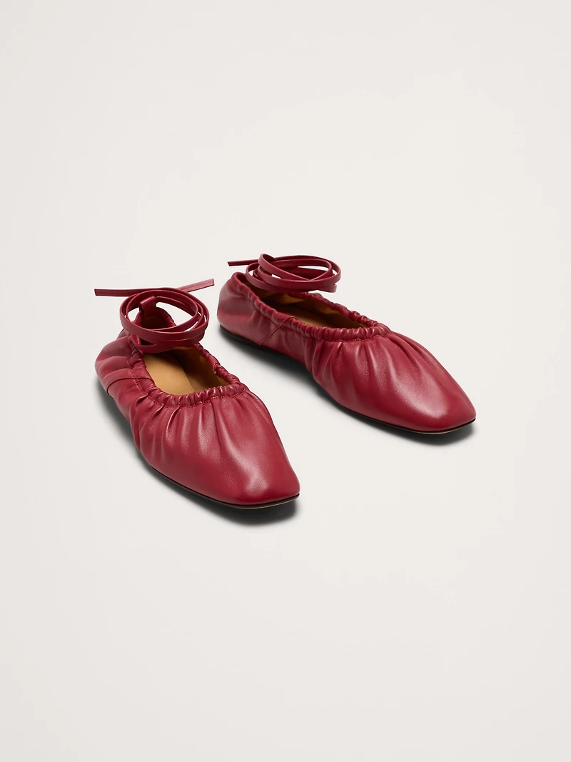 Ruched Ballet Flat