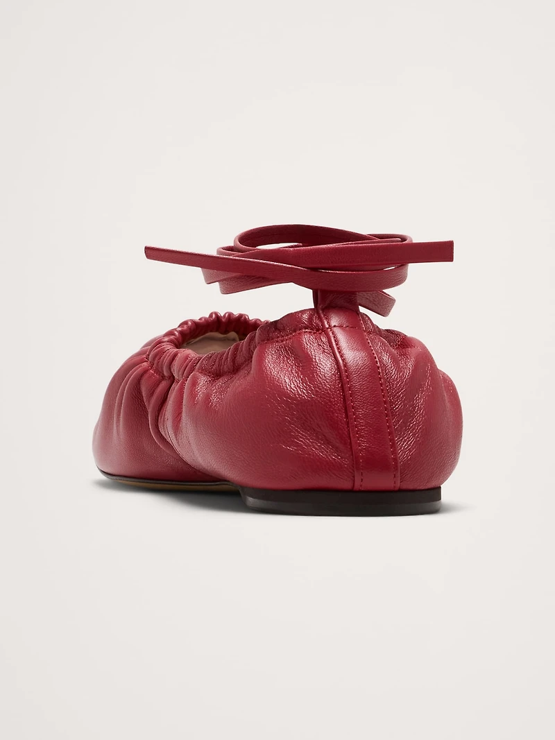 Ruched Ballet Flat