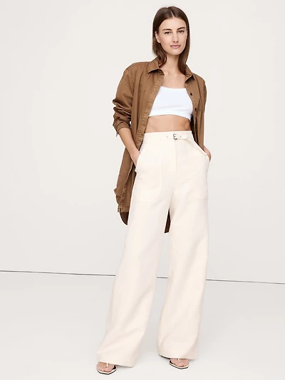 HIGH-RISE WIDE-LEG STUDIO PANT