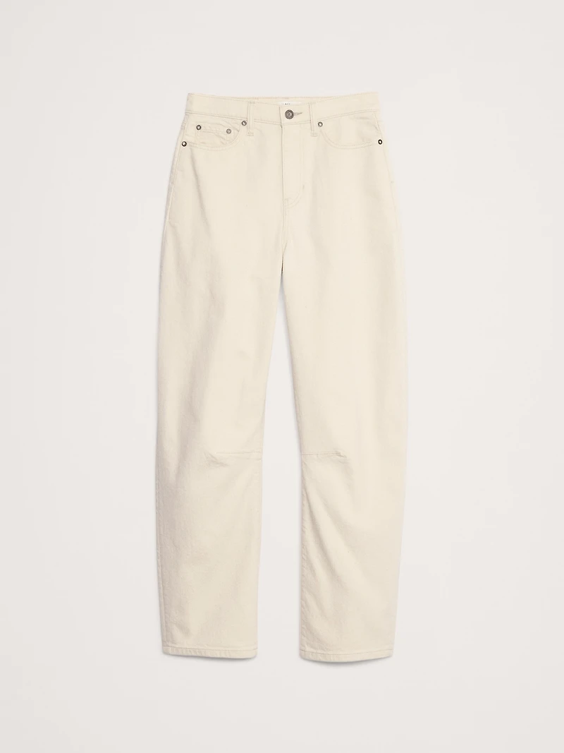 High-Rise Relaxed Barrel Ankle Jean