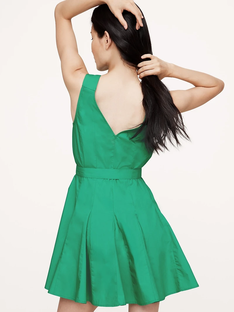 Cotton Poplin Mini Dress with Belt Bag
