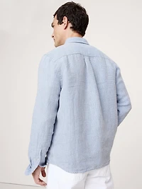 TEXTURED SHIRT WITH LINEN