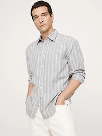 RELAXED-FIT WASHED COTTON POPLIN SHIRT
