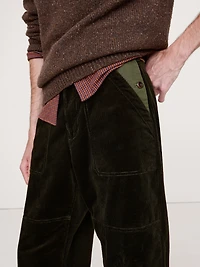 Loose Corduroy & Canvas Gardener Pant