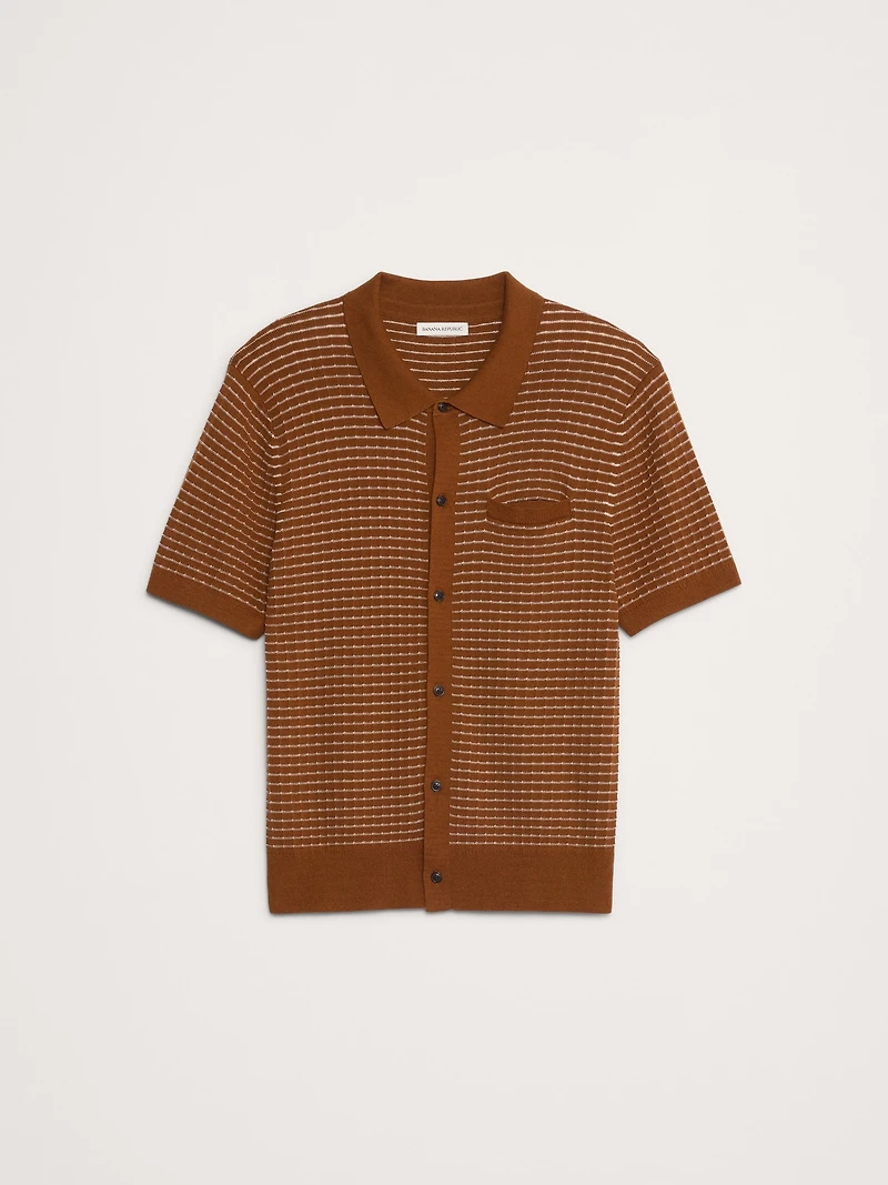 Stripe Cotton Resort Shirt