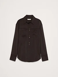 Oversized Stretch-Satin Shirt