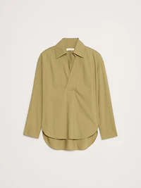 Oversized Long-Sleeve Popover Tunic