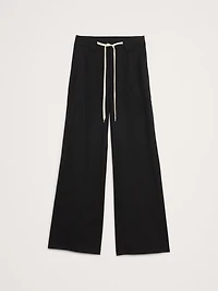 High-Rise Wide-Leg Italian Wool Pant