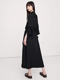 DRAPEY UTILITY SHIRT DRESS