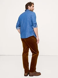 Straight Stretch-Corduroy Pull-On Pant